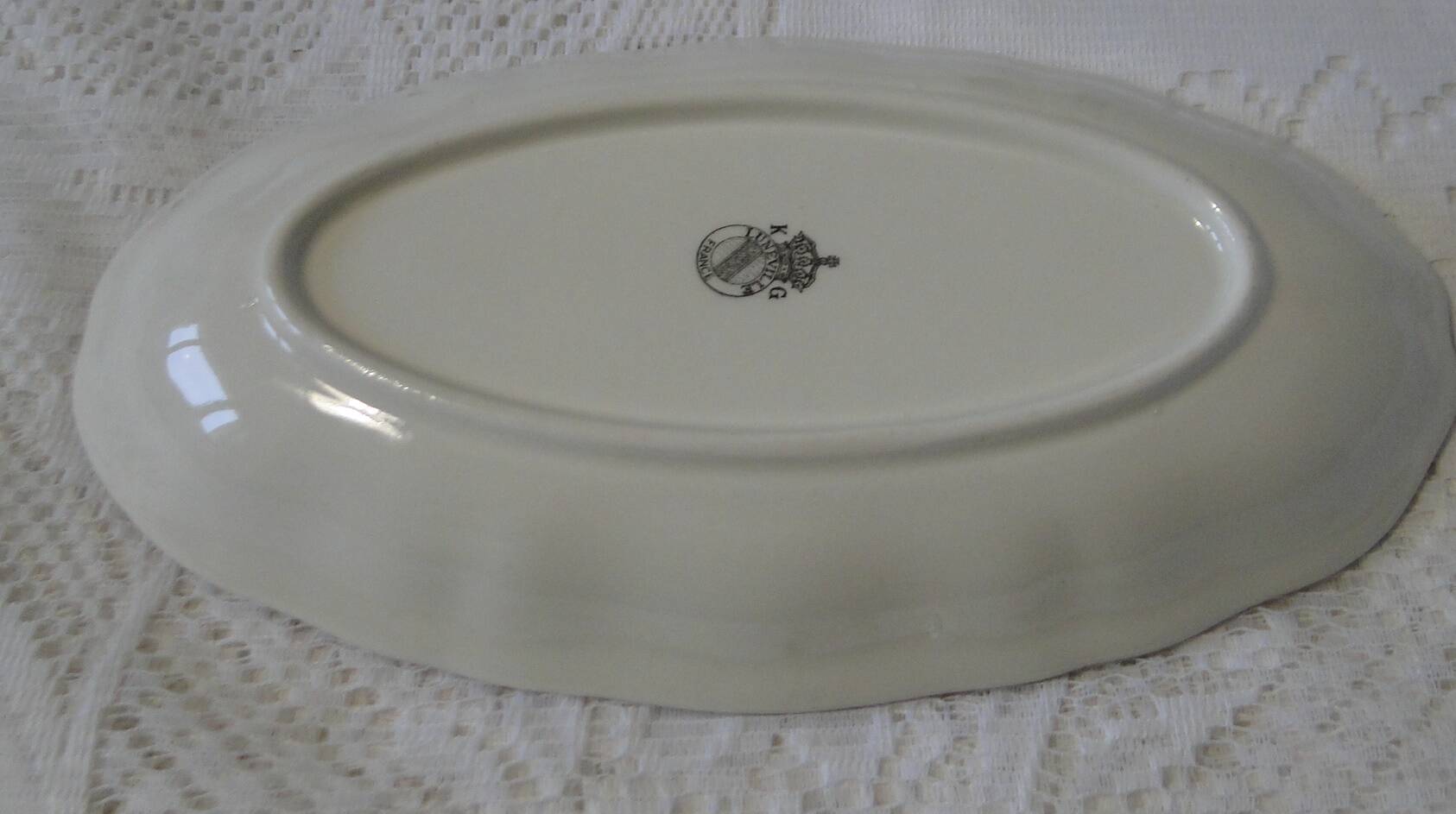 KG Luneville flowered earthenware dish