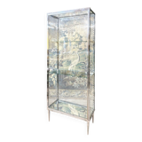 Vitrine De Magasin En Laiton Chromé Années 1960