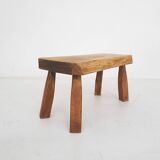 Solid oak side table, The Netherlands 1970's