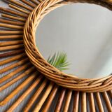 Rattan sun mirror