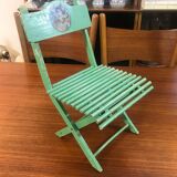 Wooden folding chair for doll 1950