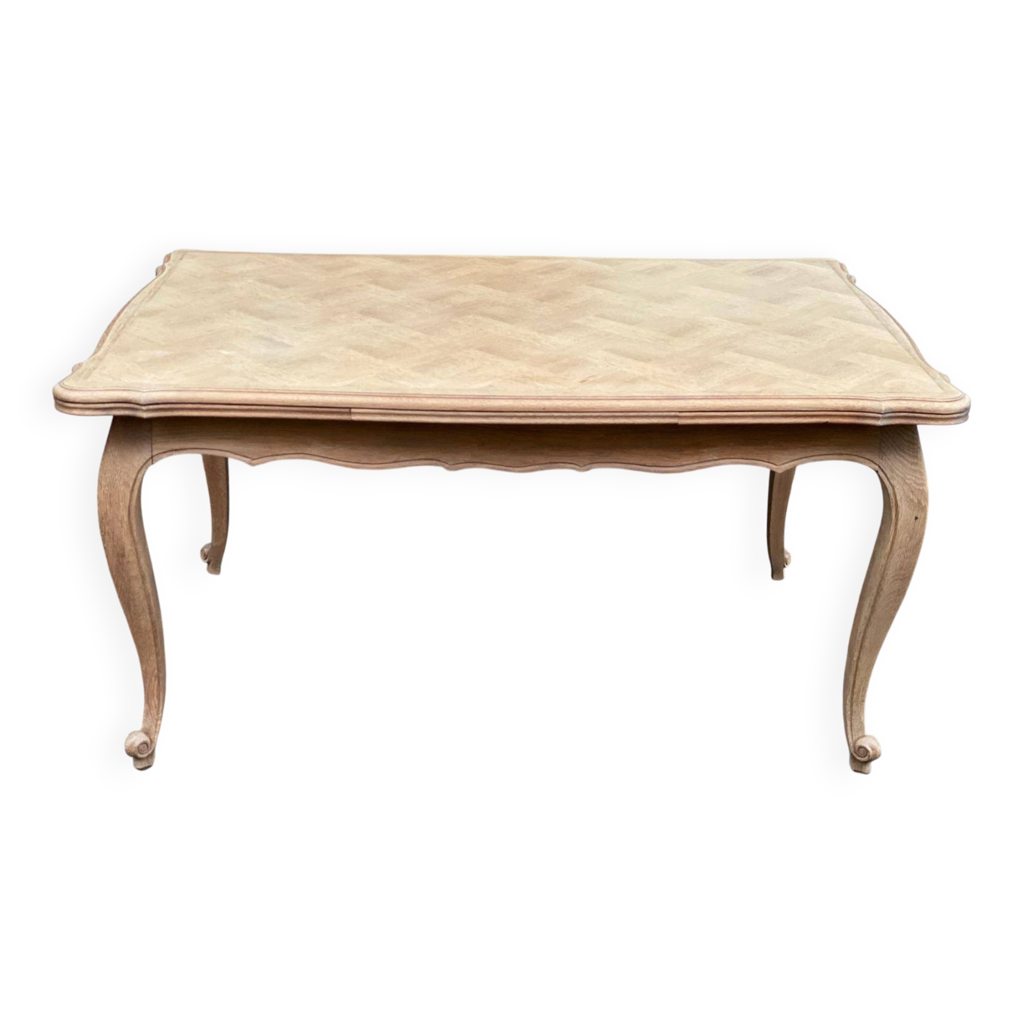 Table à manger Louis XV extensible XXème rénovée en chêne massif 245cm