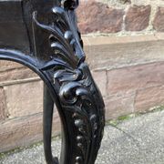 Middle table living room console 1900 neo louis xv in blackened wood napoleon iii