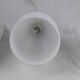 Superb set of three Holmegaard white opaline glass pendant lights