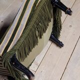 Napoleon III period velvet fireside chair