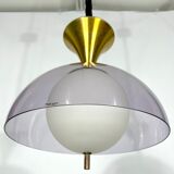 Vintage brass Stilux Milano chandelier, Italy 1960s