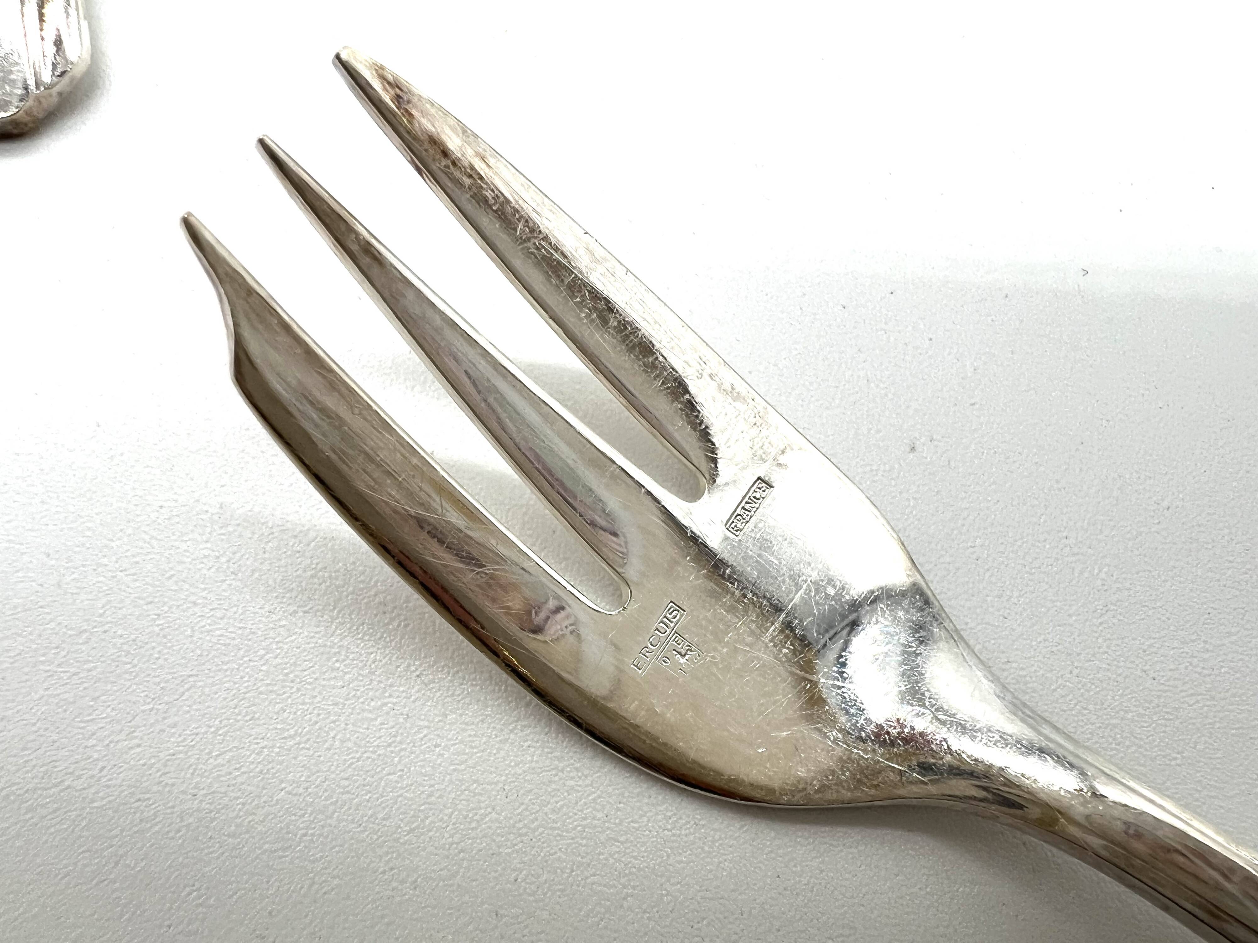 12. ERCUIS Colmar art deco dessert forks