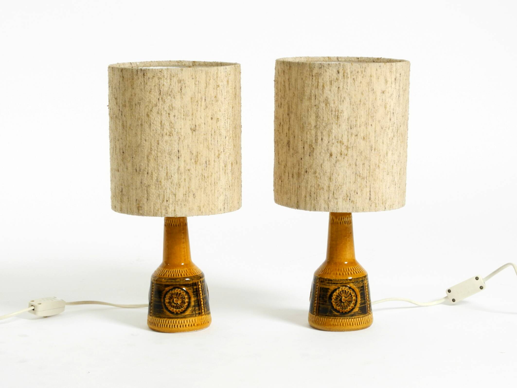 A pair of beautiful small ceramic table lamps by Cloos & Co., 1960s