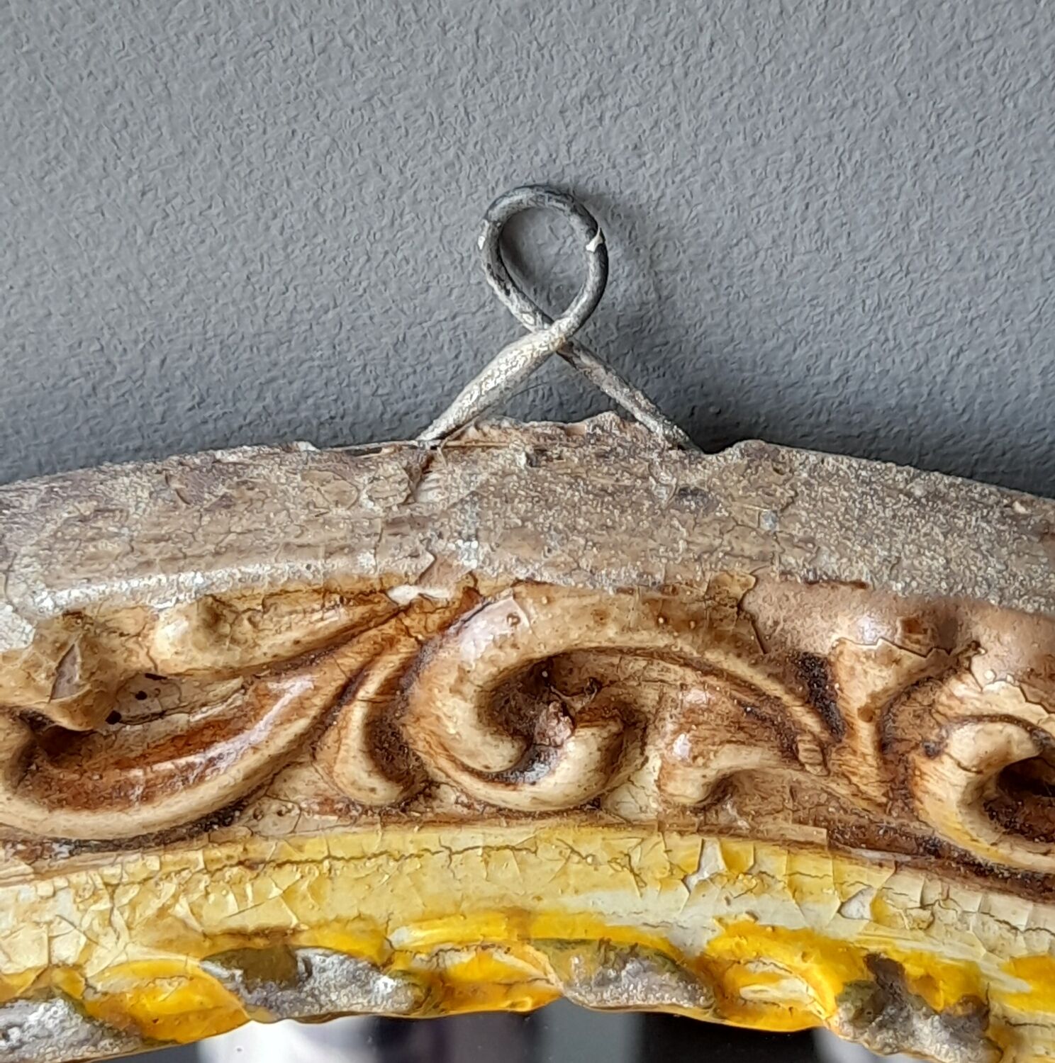 Antique stucco mirror