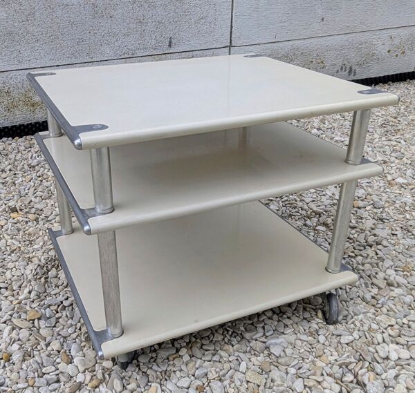 Table Roulante Basse Multimédia Tv Habitat Conran Seventies 70 Design