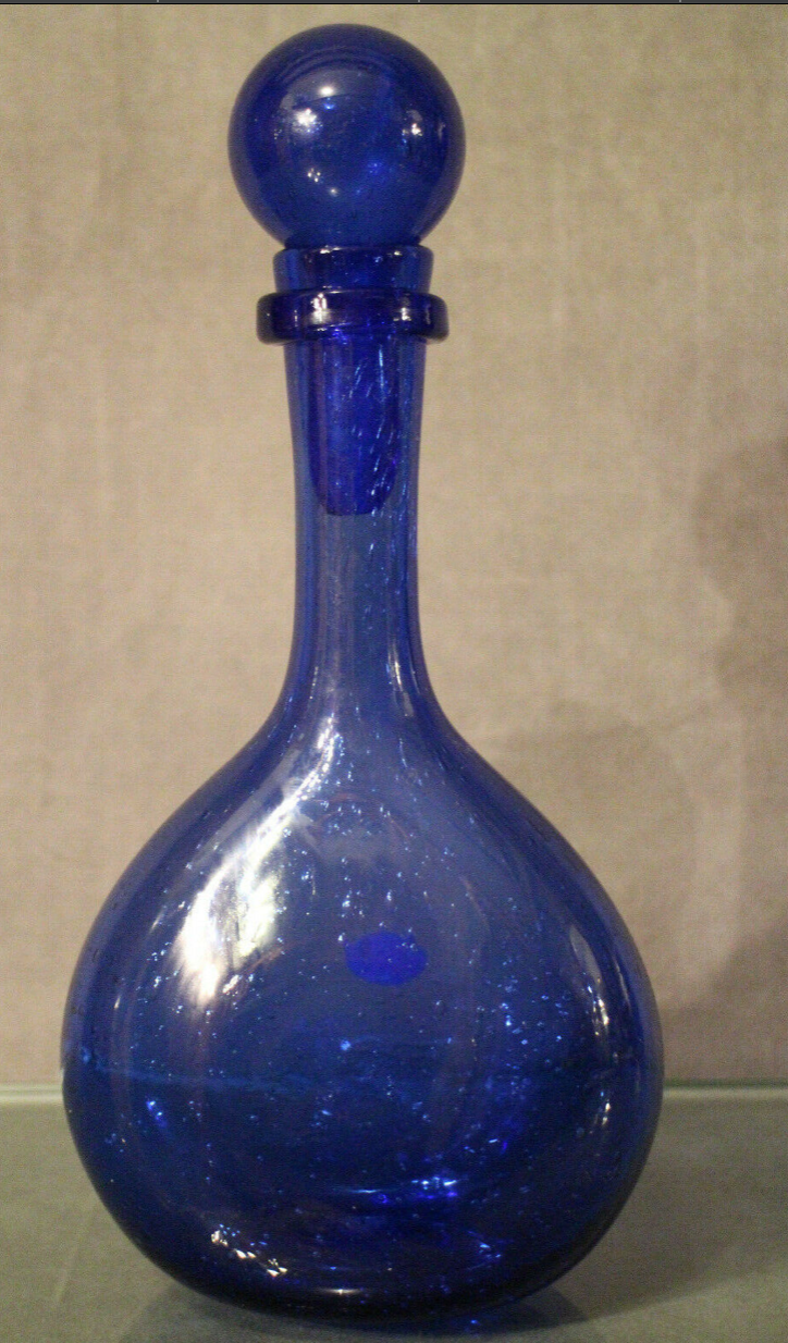 Biot's blue tinted glass bottle bottle