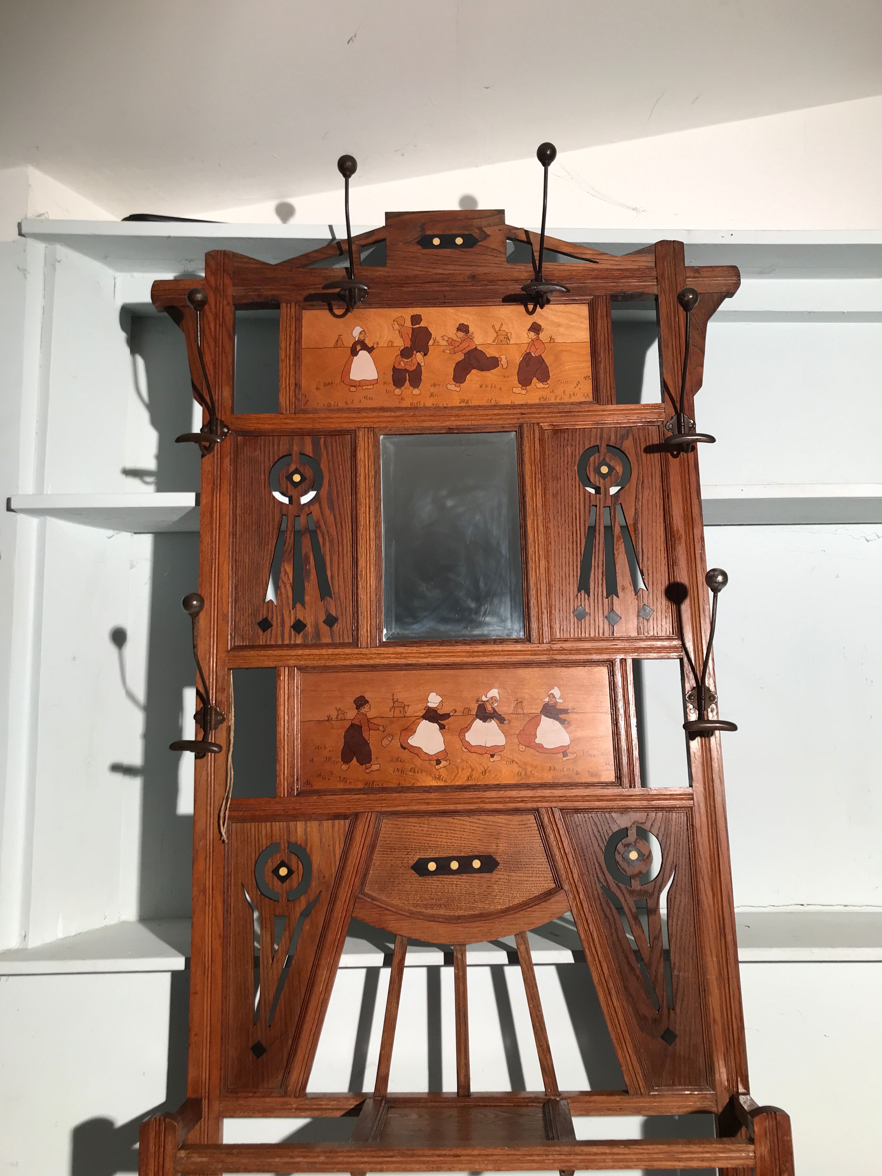 Vintage wardrobe coat rack