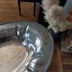 Vintage antique silver metal dish