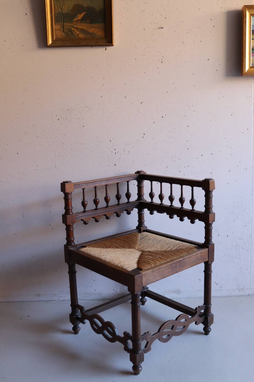 Vintage fireplace corner chair