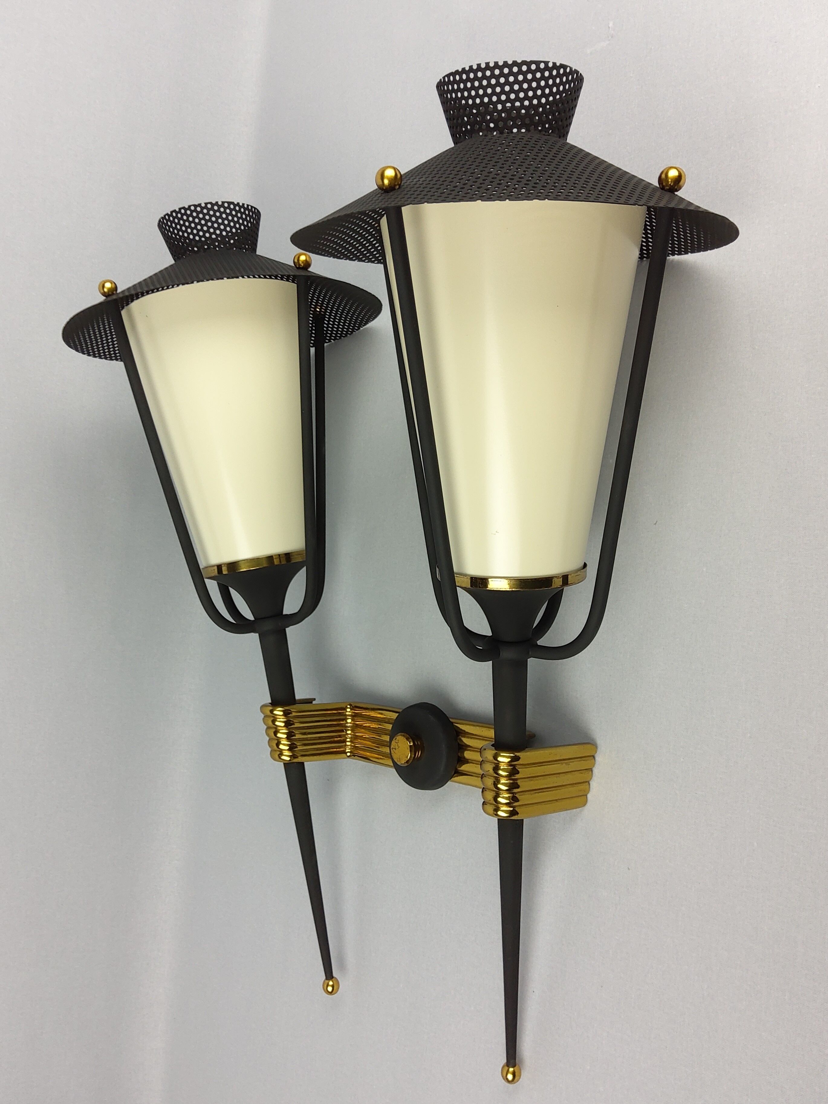 2 Appliques "torch" of Arlus 1950