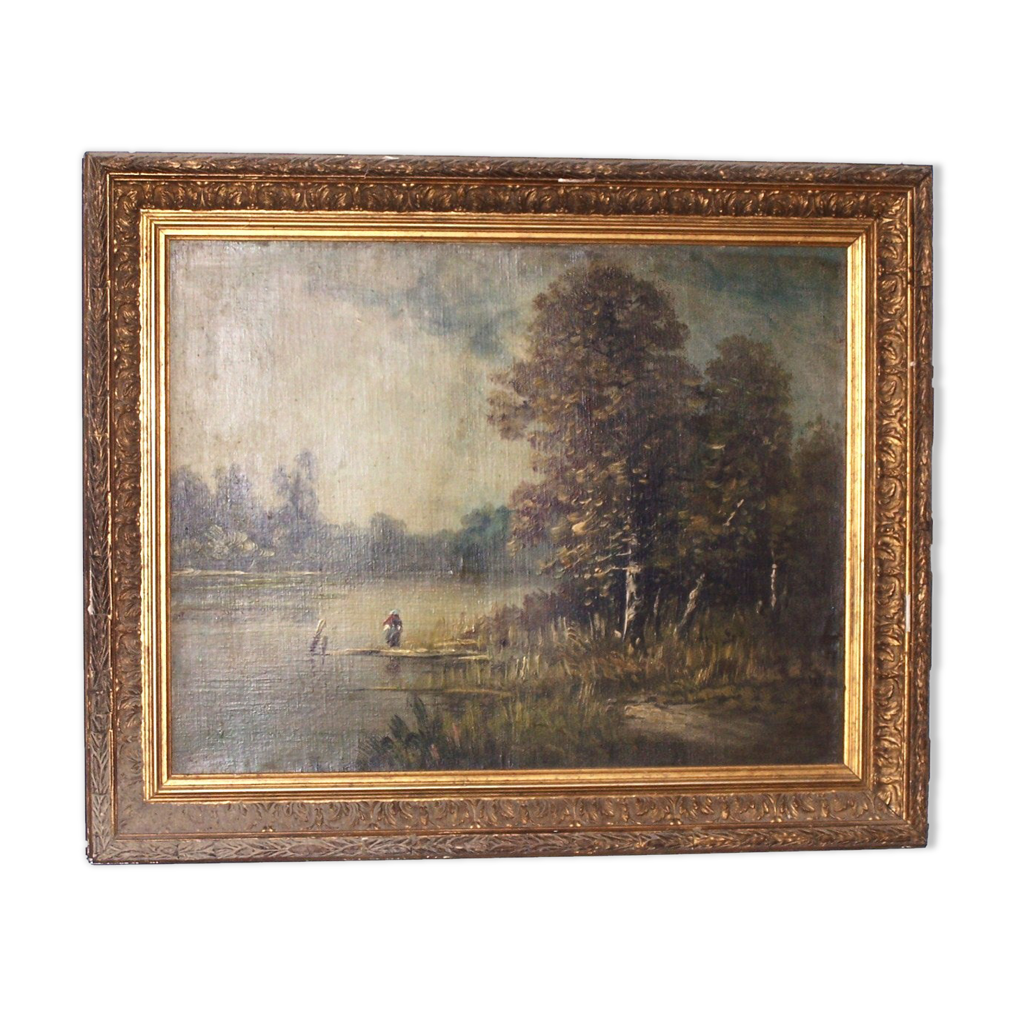 oil on ancient canvas