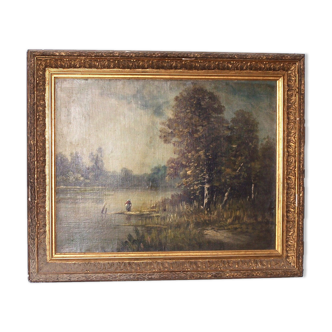 oil on ancient canvas