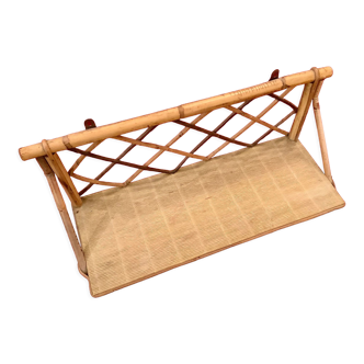 Rattan wall shelf