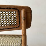 Designer chair in teak wood and cane, SNA Roset1950/60