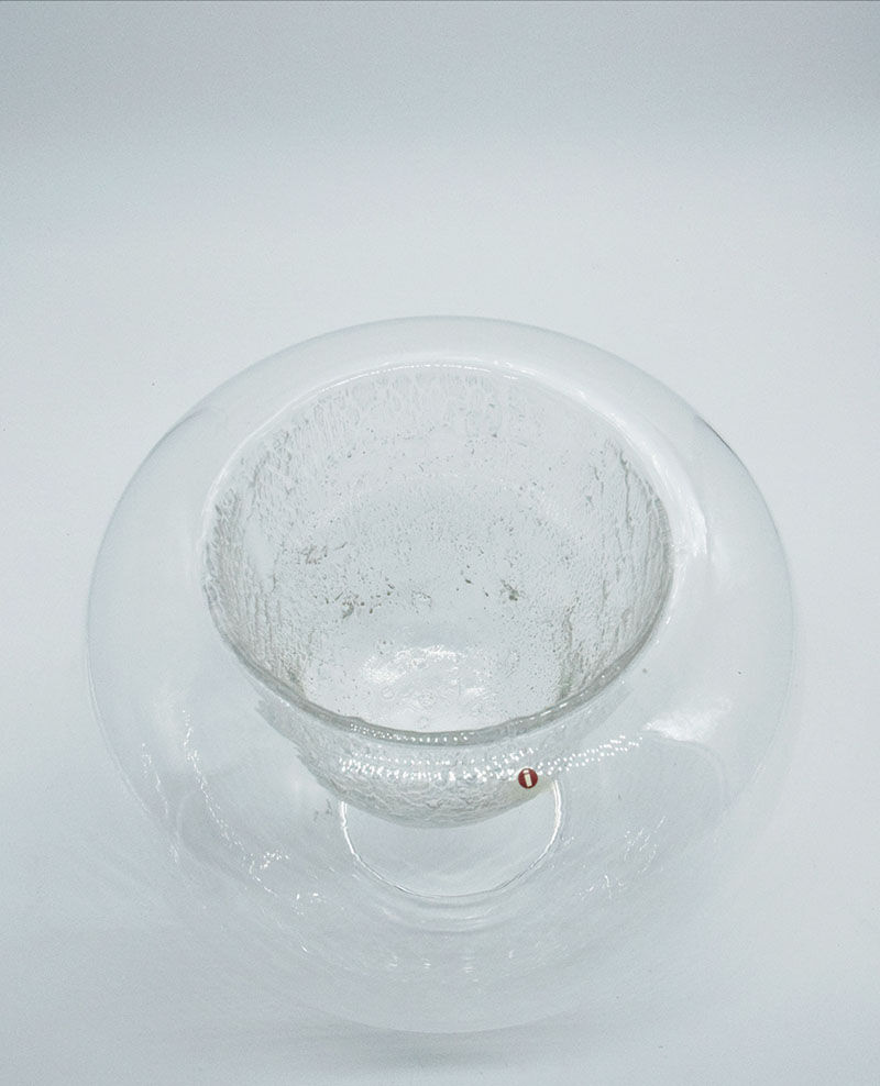 Centre de table en cristal par Tapio Wirkkala pour Littala années 1970