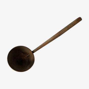 old wooden spoon ladle folk art