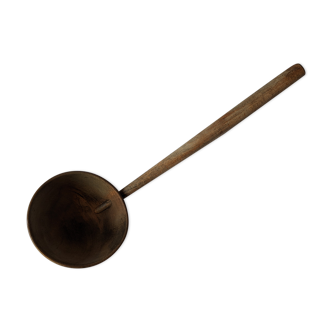 old wooden spoon ladle folk art
