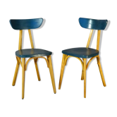 Set de 2 chaises Luterma "banane" 1955 vintage bistrot