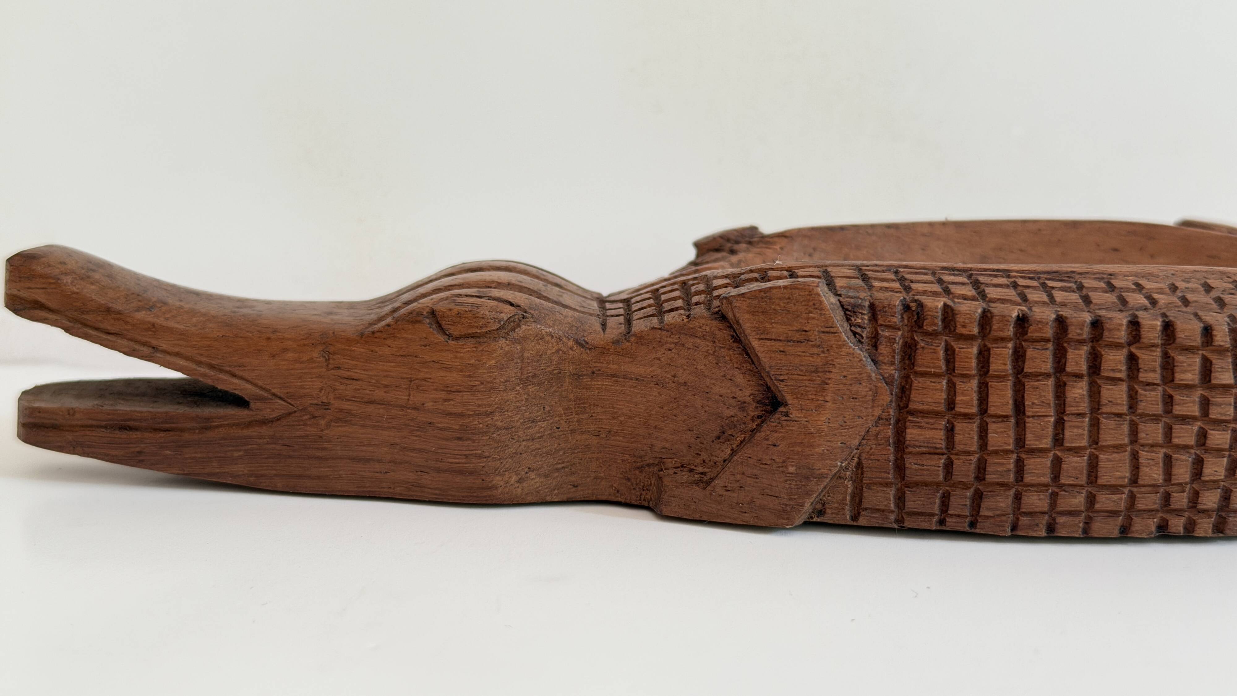 Carved wooden ashtray
