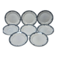8 Old St Amand Flat Plates, Turgot Art Deco Model