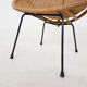 Vintage metal and rattan lounge chair , The Netherlands 1960’s