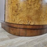 Pair of Art Decò bedside tables in walnut and thuja