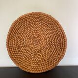 Woven straw basket