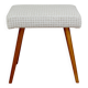 Cream herringbone stool seat - round beech legs