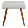 Cream herringbone stool seat - round beech legs