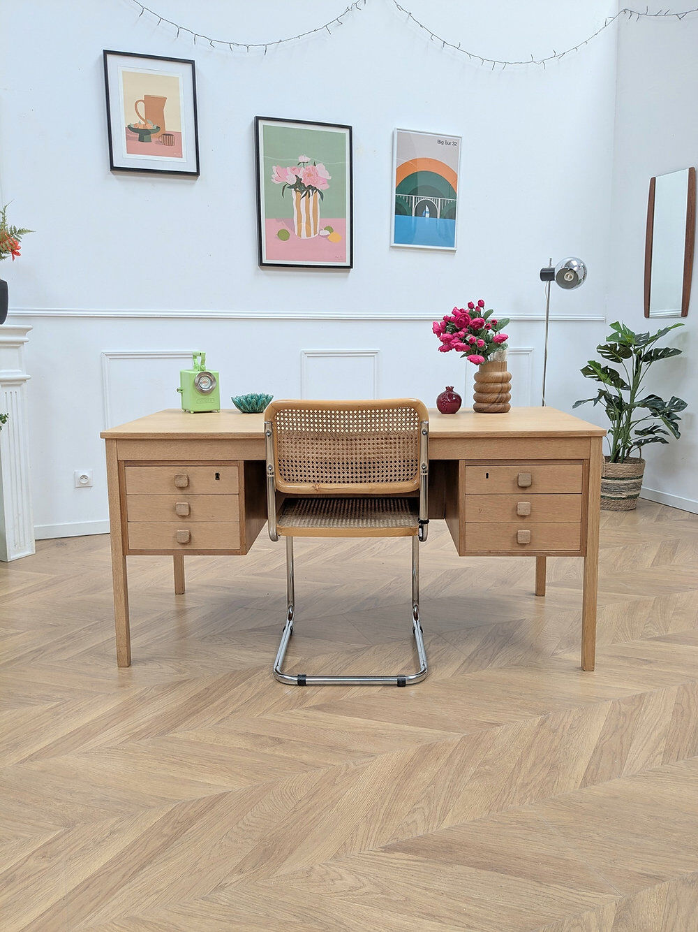 Vintage oak desk