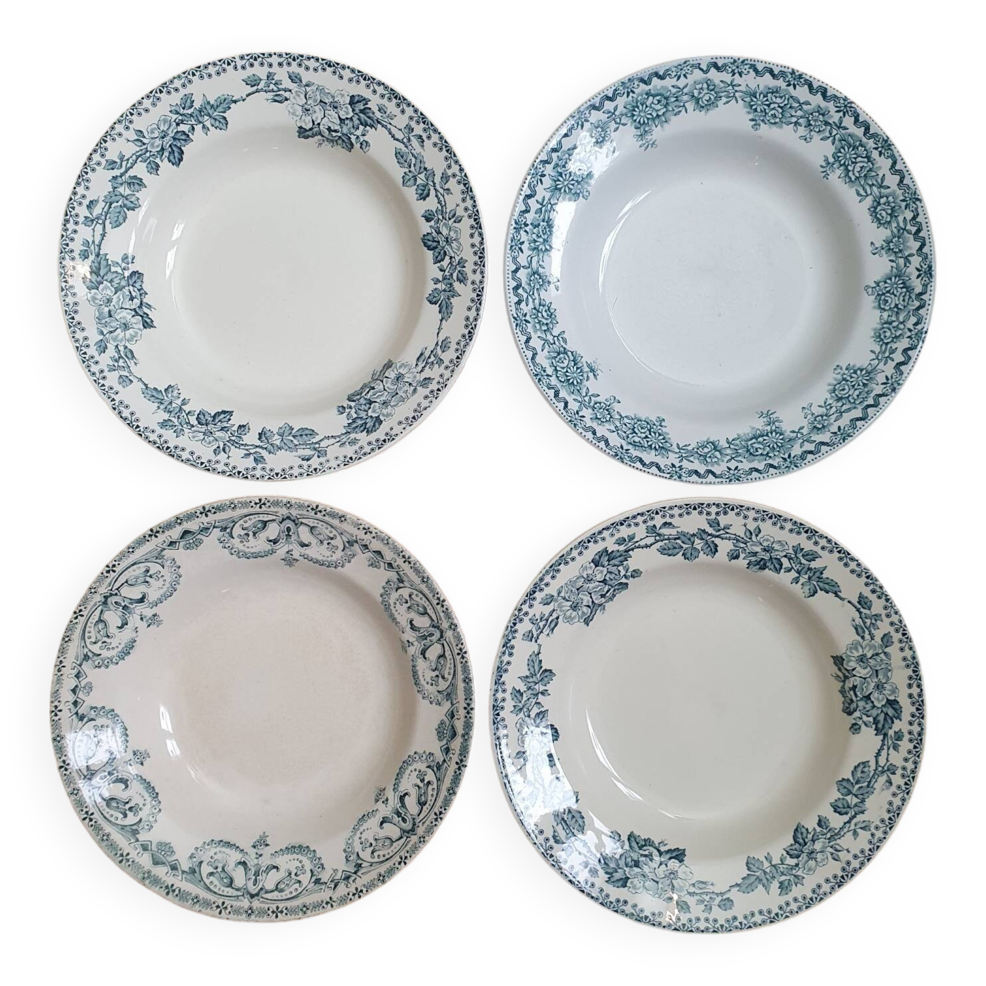 4 Terre de Fer soup plates