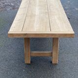 Renovated farmhouse table in solid oak from the 18th century, 240cm.