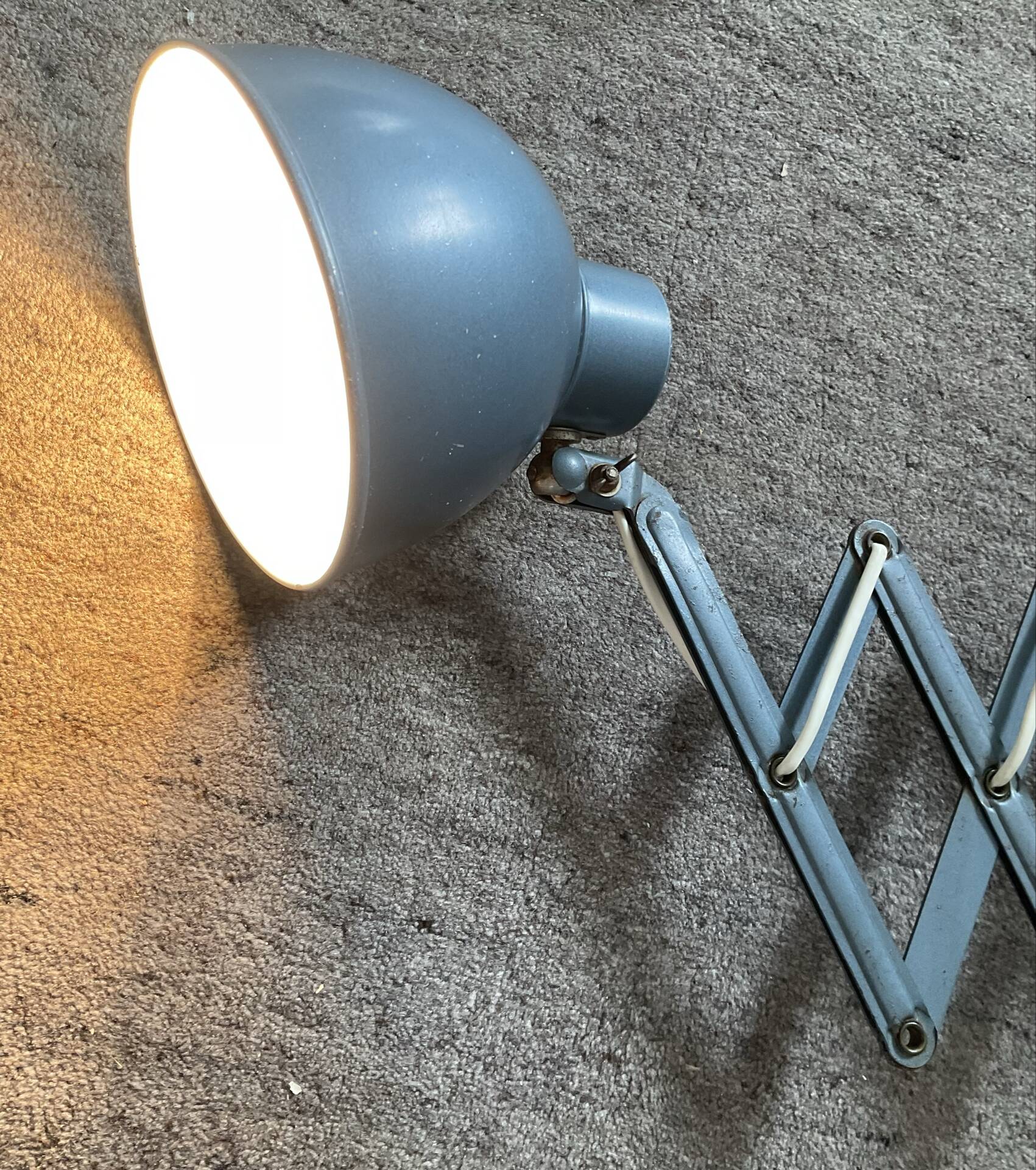 Industrial scissors wall lamp from the 1960s.