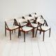 Set of 8 model "31" chairs by Kai Kristiansen for Schou Andersen Møbelfabri