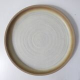 9 assiettes plates en grès vintage