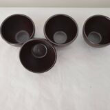 Set of 4 ceramic bowls / ramekins signed Turgis