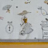 Stool footrest wooden feet compass