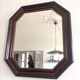 Hexagonal wooden mirror 1950