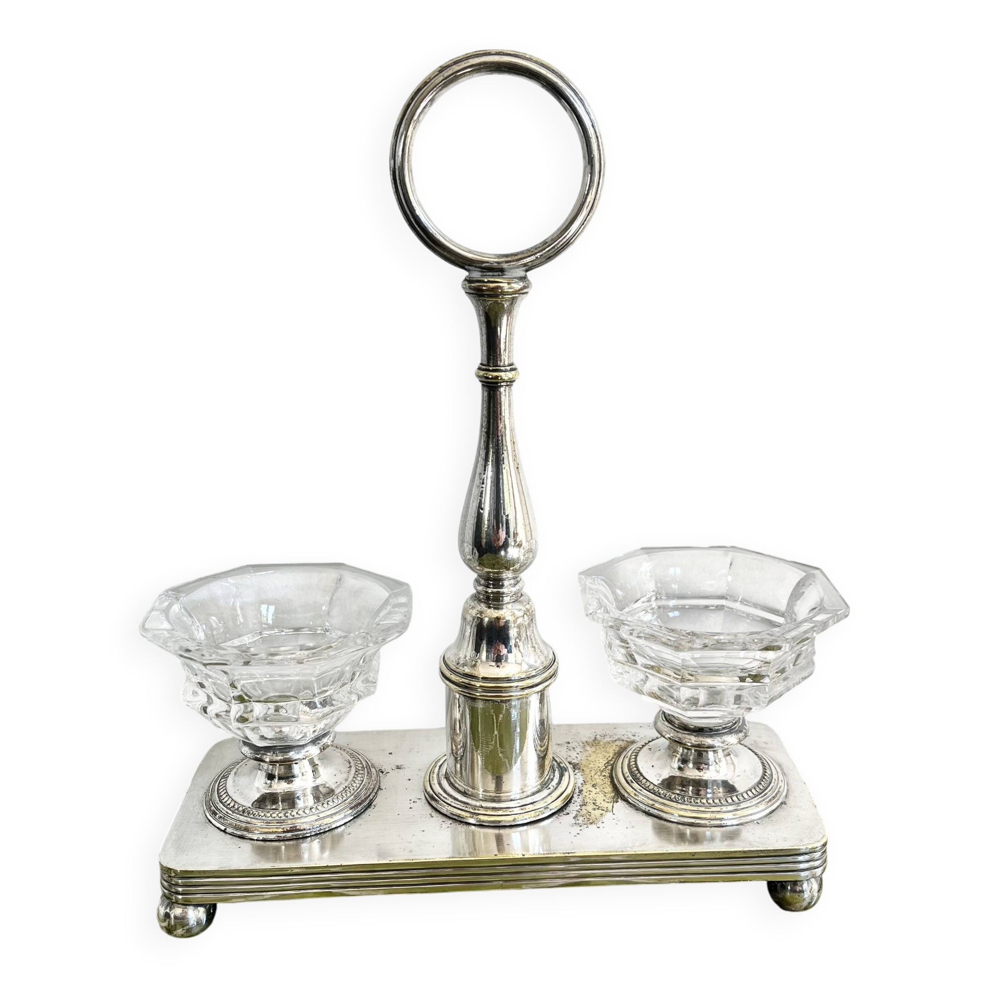 Double salt cellar signed Christofle