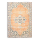 6x9 Vintage Pale Orange Oushak Handmade Vintage Rug, 176x260 Cm