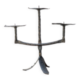 Wrought iron three-branched candle holder, 1950s