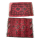 Pair of Antique Balouch Rugs 54x44 Hand-Knotted Wool Cushion Boho Vintage