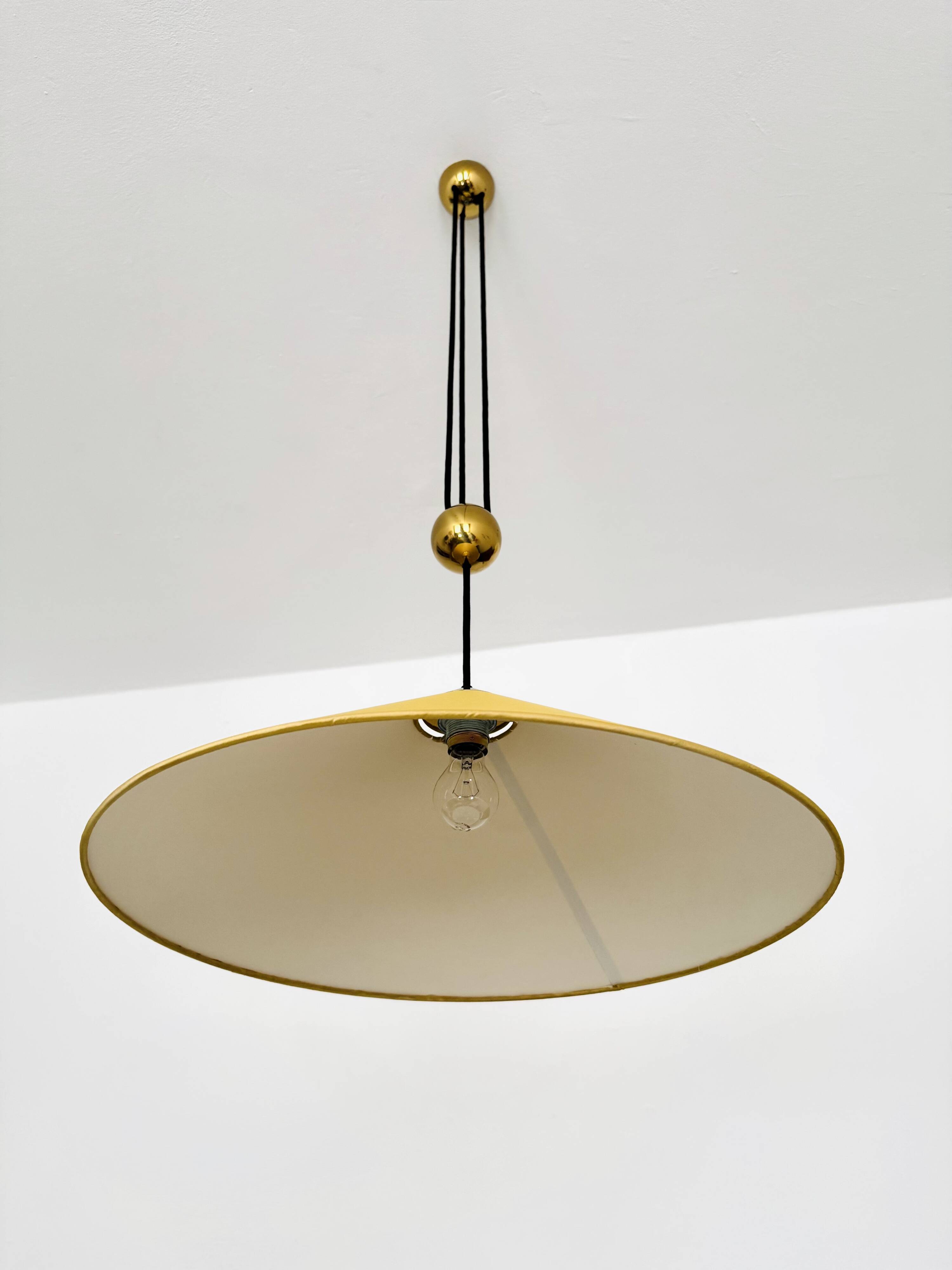 Large Adjustable Pendant Lamp with Counterweight by Florian Schulz