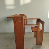 Foldable pine children's desk