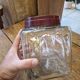 Ancient moulded glass jar with bakelite lid 20th century